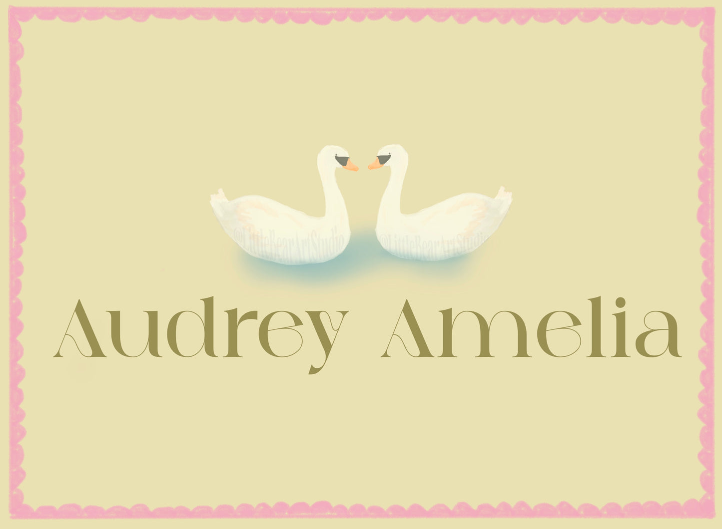 Customizable - Love Swans