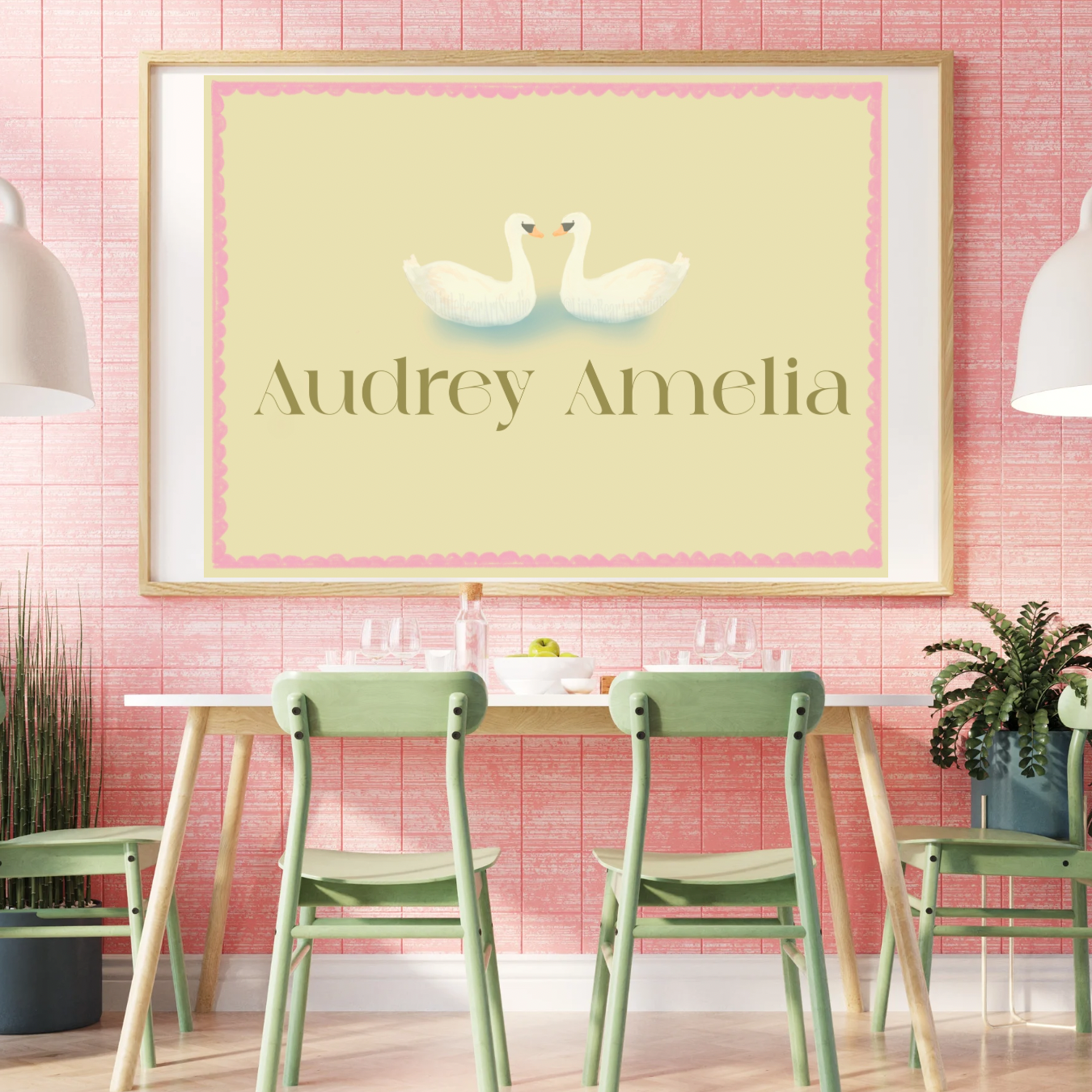 Customizable - Love Swans