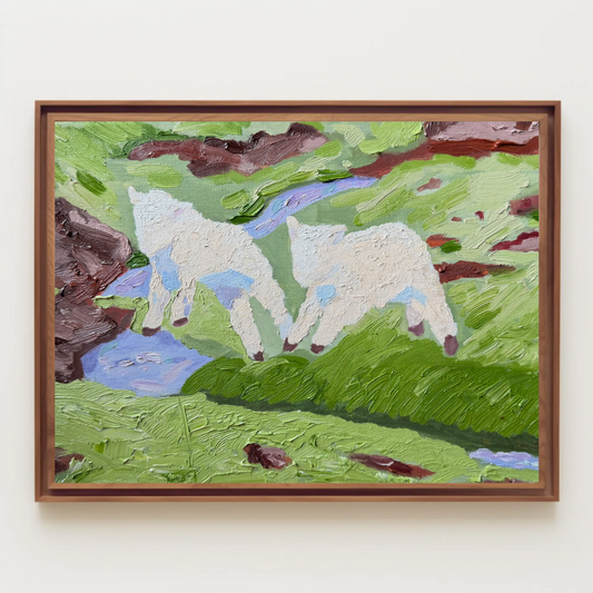 Green Sheep Print